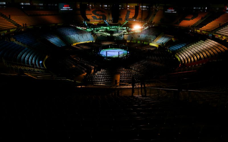 ساو باولو ، البرازيل - 16 نوفمبر: نظرة عامة على المثمن قبل حدث UFC Fight Night في Ibirapuera Gymnasium في 16 نوفمبر 2019 في ساو باولو ، البرازيل. (تصوير الكسندر شنايدر / زوفا ذ.م.م عبر جيتي إيماجيس)